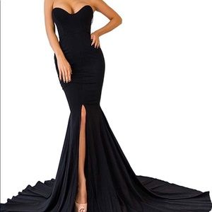 Black mermaid evening dress